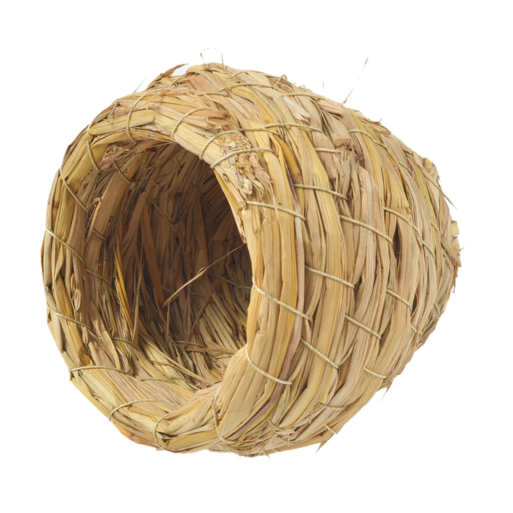 Natural Handmade Straw Bird Nest Pigeon House Parrot Nest Warm Pet