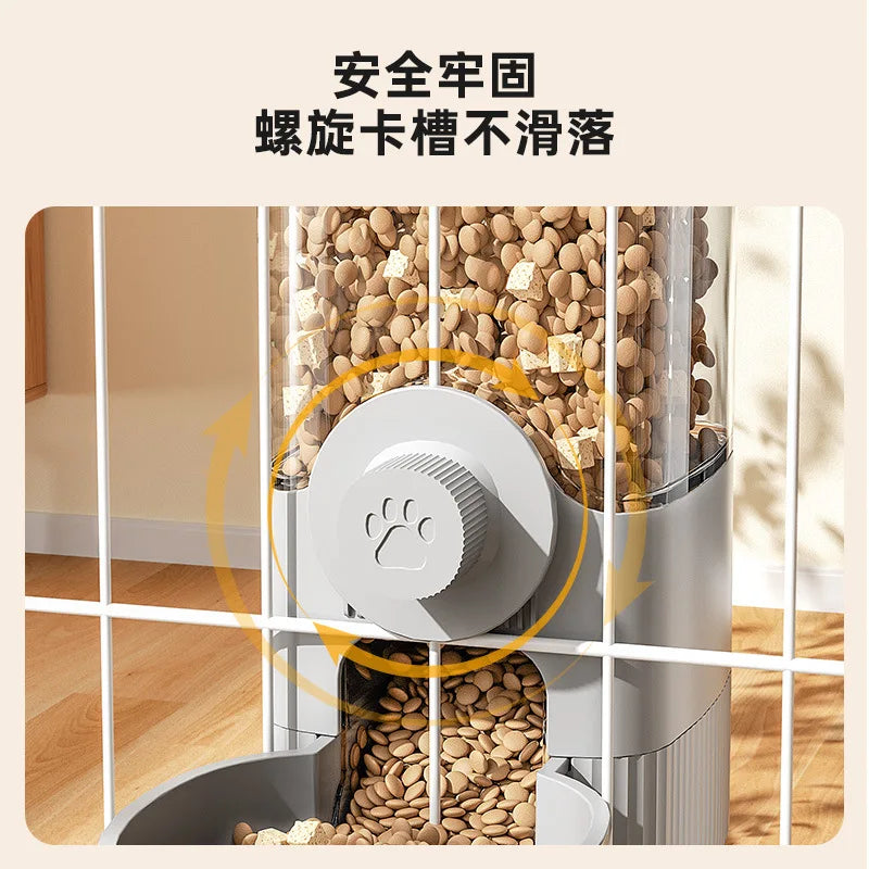 Pet Cage Hanging Feeder Automatic Fountain Water Bottle Food