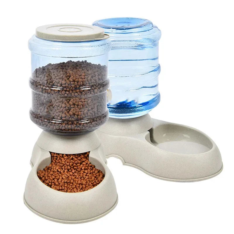 Dog Cat Large Automatic Feeder Drinker Food Water Dispenser Pet