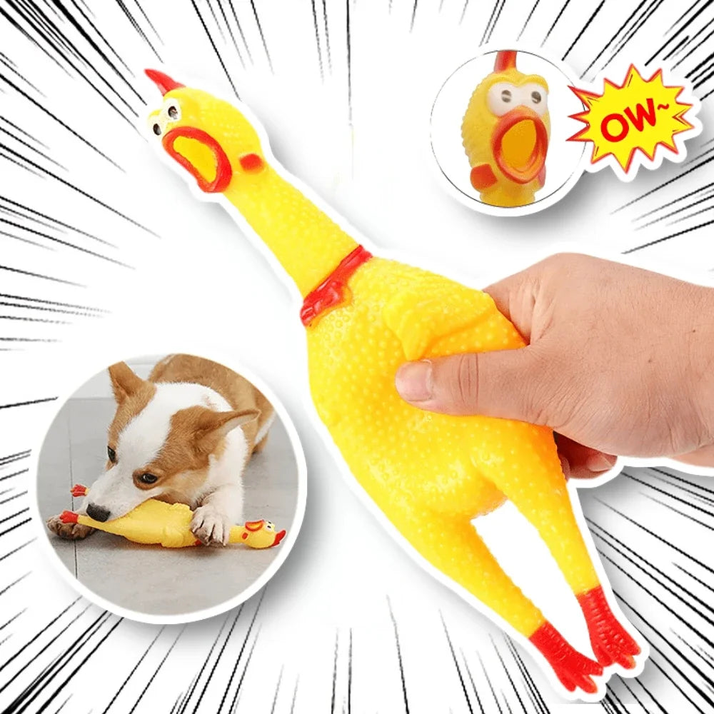 Funny Screaming Chicken Pet Dog Chew Toys Squeeze Sound Molar